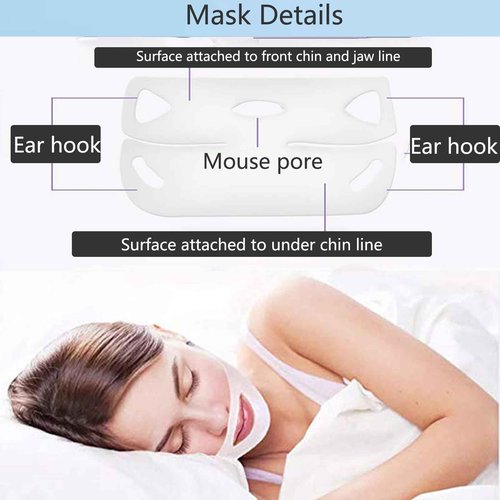 Chinology Double Chin Lifting Mask, Reusable Upgraded Double Chin Reducer, Helps Create A Three-Dimensional Jawline, Sleep Mask for Face and Neck Upgraded Deep Collagen Firming Mask (5 Pcs)