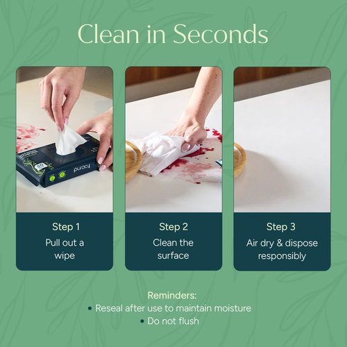 Puracy All-Purpose Cleaning Wipes - Non-Toxic Grease & Grime Cleaner | Lemongrass Scent (50 Count)
