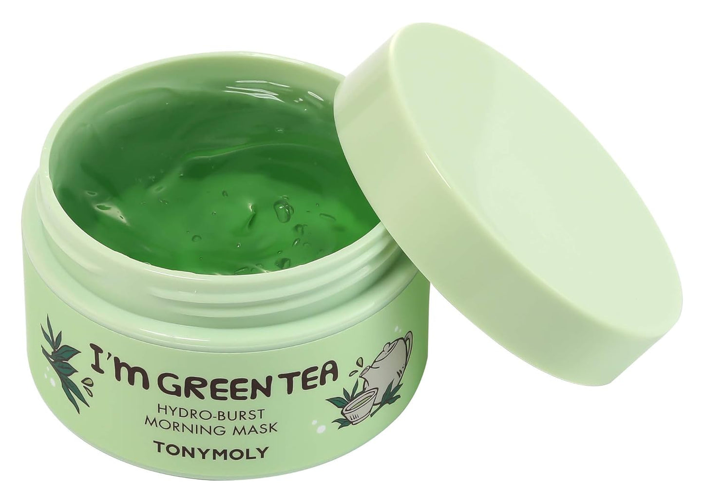TONYMOLY I’m Green Tea Hydro Burst Morning Mask - Refreshing Gel for Dull Skin | Hydrating & Calming with Green Tea, Bamboo & Centella Extracts