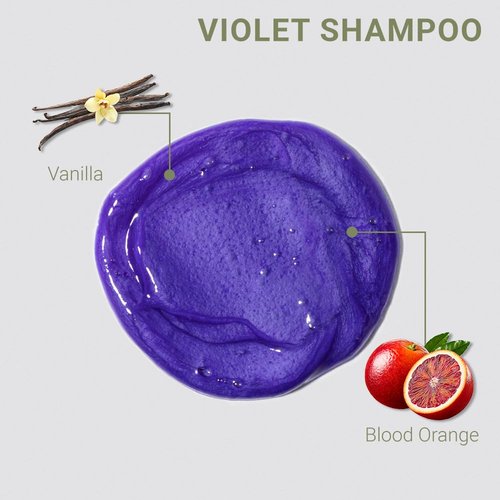 Loma Hair Care Violet Shampoo - Vanilla Bean & Blood Orange | 33.8 Fl Oz for Vibrant Color Protection
