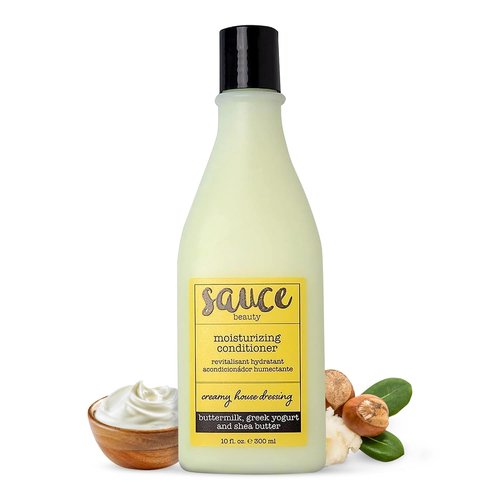Sauce Beauty Creamy House Dressing Hair Conditioner - Frizz Control for Curly Hair (10 Fl Oz) | Moisturizing with Shea Butter & Buttermilk
