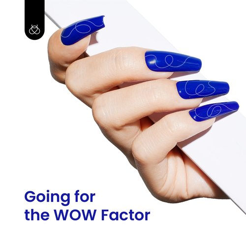 Beetles Blue Gel Nail Polish - Sapphire Love Color, Royal Blue Gel Polish, Soak Off Uv LED Spring Nails for Manicure Salon DIY Design Gifts for Women