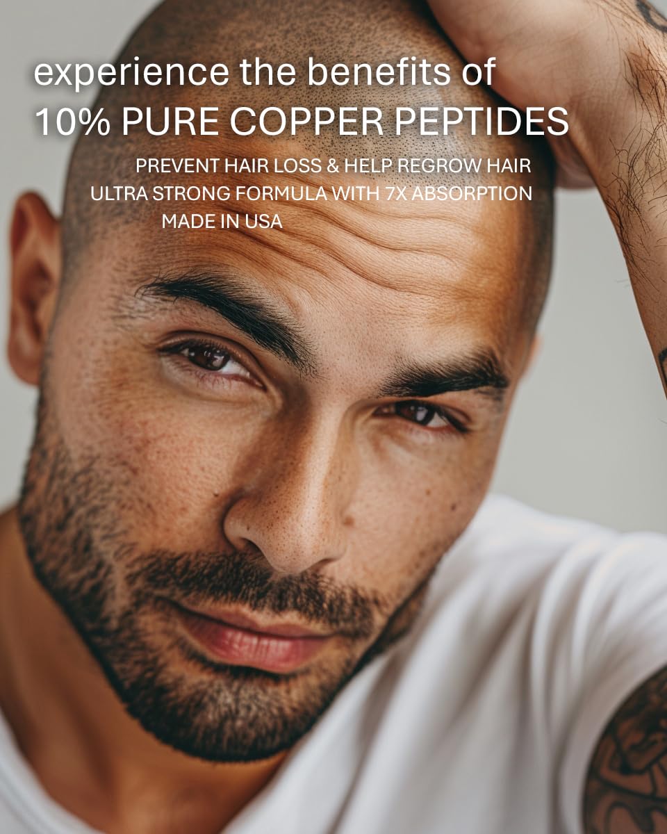 Skiennix Copper Peptide Serum for Hair Growth - 10% Formula with 7x Liposomal Absorption - Made in USA