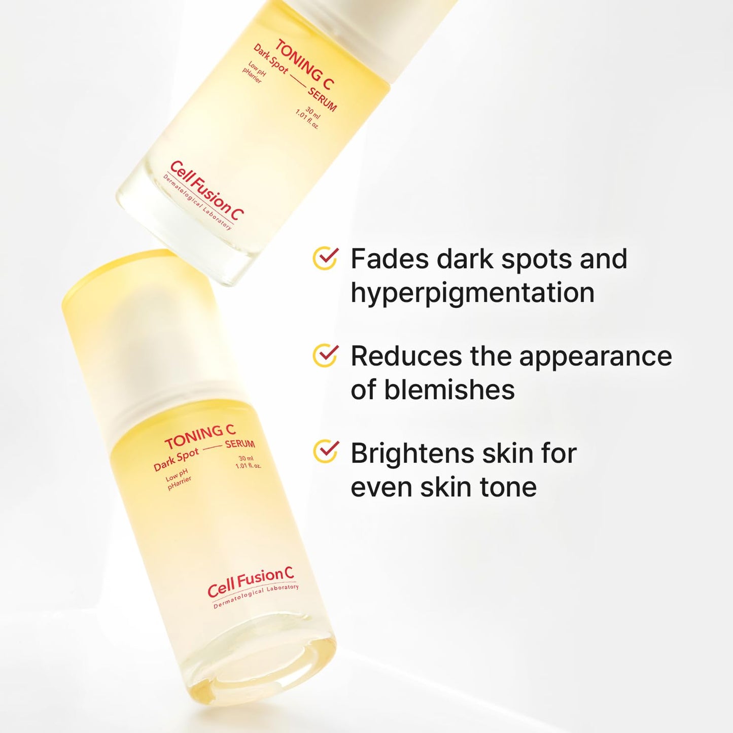 Cell Fusion C Toning C Serum - Dark Spot Treatment with Vitamin C & Niacinamide | 1.01 fl. oz for Radiant Skin