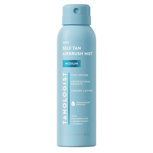 Tanologist Medium Self Tan Airbrush Mist - Quick Drying, Streak-Free Formula | 5 fl. oz/148 ml