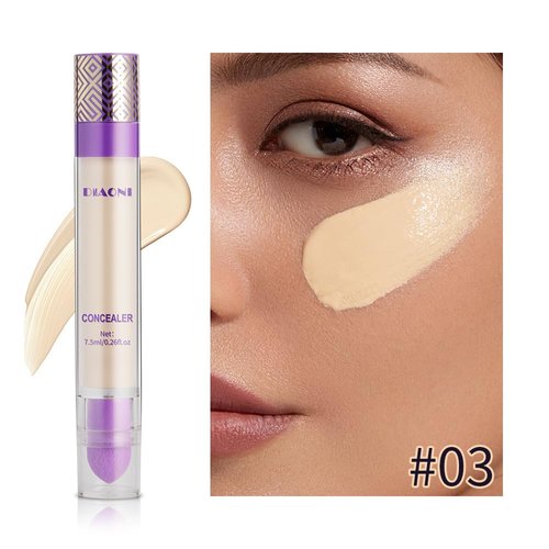 Diaoni Coverage Concealer, Diaoni Korean Concealer, Diaoni Liquid Concealer, Korean Conceals Stick Foundation, Lightweight, Long-Lasting, Waterproof, Natural Full Coverage (02+03, small)