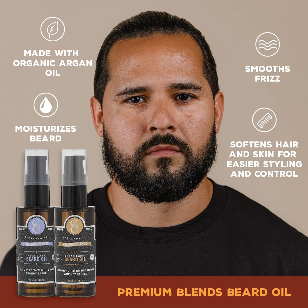 Suavecito Premium Blends Beard Oil - Leave-In Conditioner for Soft, Hydrated Beards - 1 oz