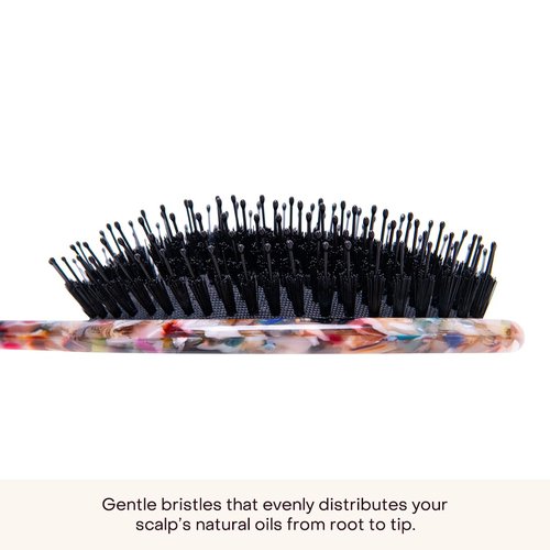 Everist Smooth & Shine Hair Brush - Vegan Boar Bristle Detangling & Smoothing Tool for All Hair Types