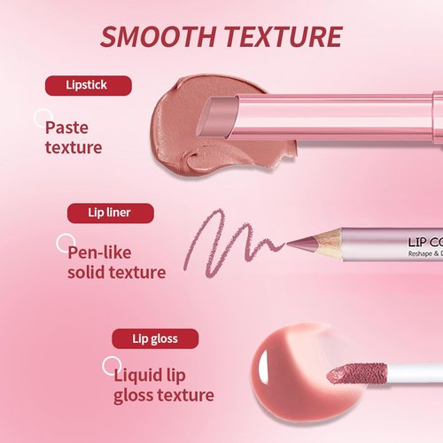 Matte Liquid Lipstick Set by [Brand Name] - Long Lasting Hydrating Lip Stain & Liner | 3PCS Waterproof Makeup