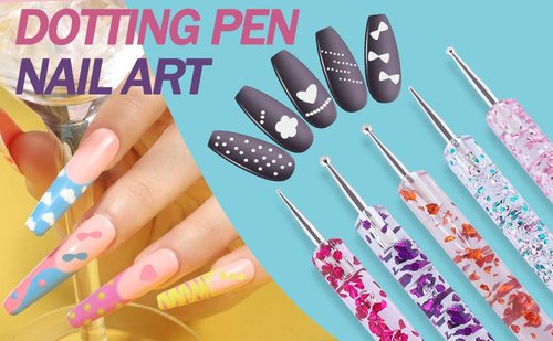 Artdone 15pcs Pink Nail Art Brushes, Nail Art Tool Set, Dotting Tools, Dust Brush,Striping Brushes for Long Lines, Drawing Pen For Gel Polish Design supply