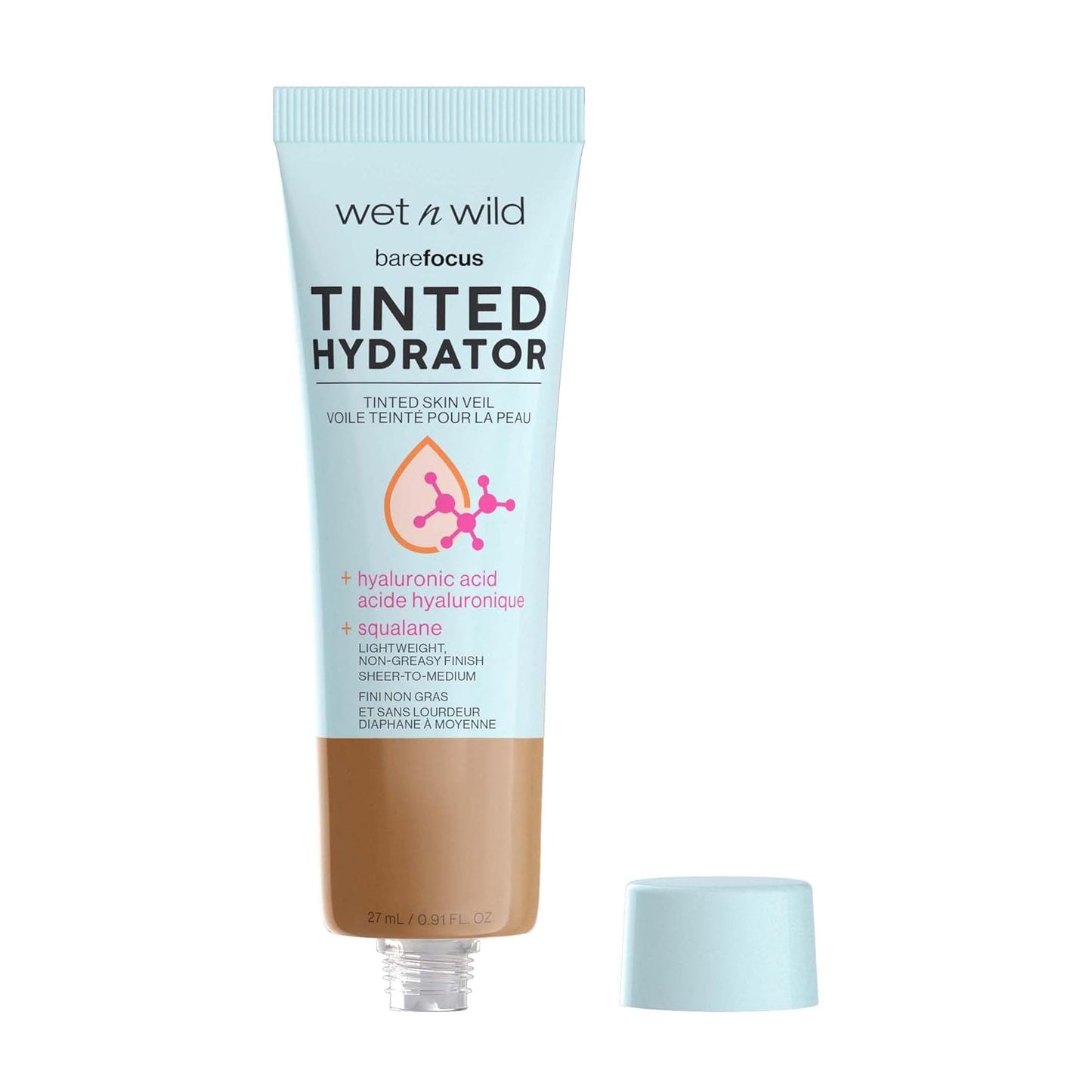 Wet n Wild Bare Focus Tinted Hydrator | Lightweight Buildable Coverage with Hyaluronic Acid - Deep