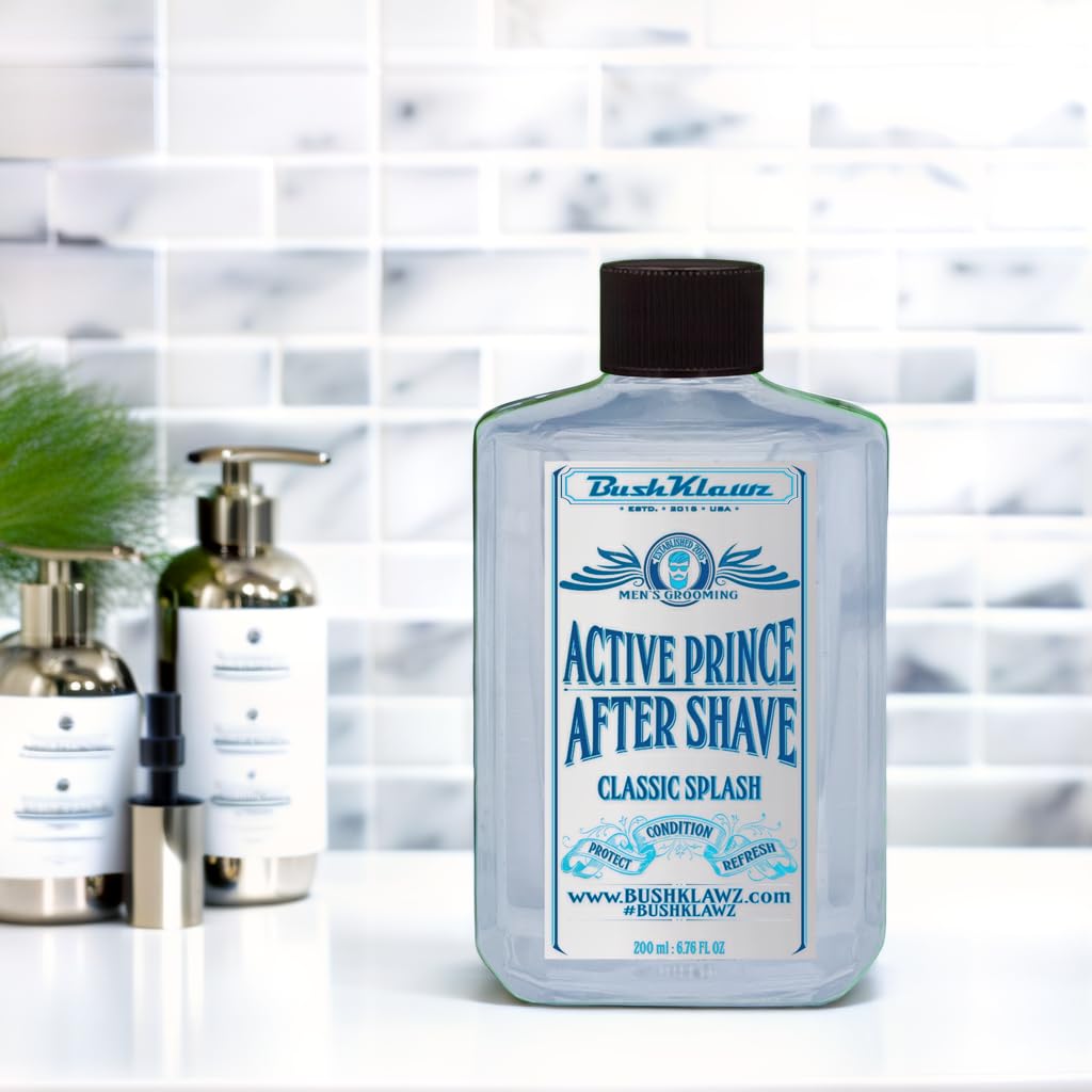 BushKlawz Classic Aftershave Lotion - Refreshing Cooling Balm for All Skin Types | Viking Cannon Black