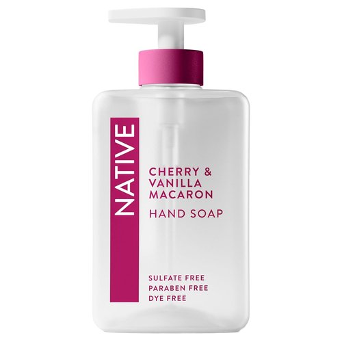 Native Liquid Hand Soap - Cherry & Vanilla Macaron Scent | Non-Drying Formula for Soft Hands, 13 oz