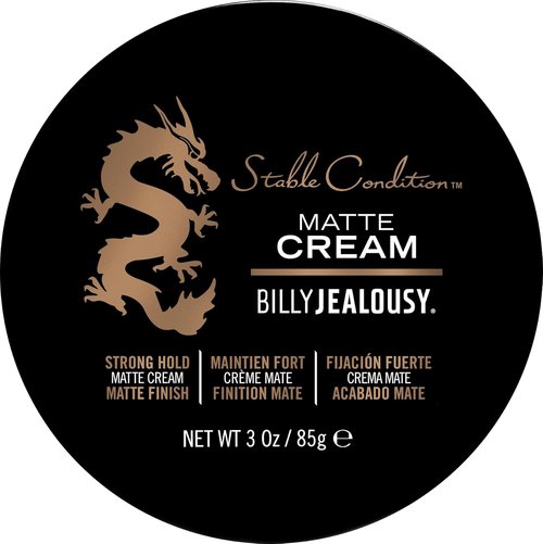 Billy Jealousy Matte Cream for Men - Lightweight, Reworkable Hair Styling Product, 3 Oz | Vanilla & White Musk Scent