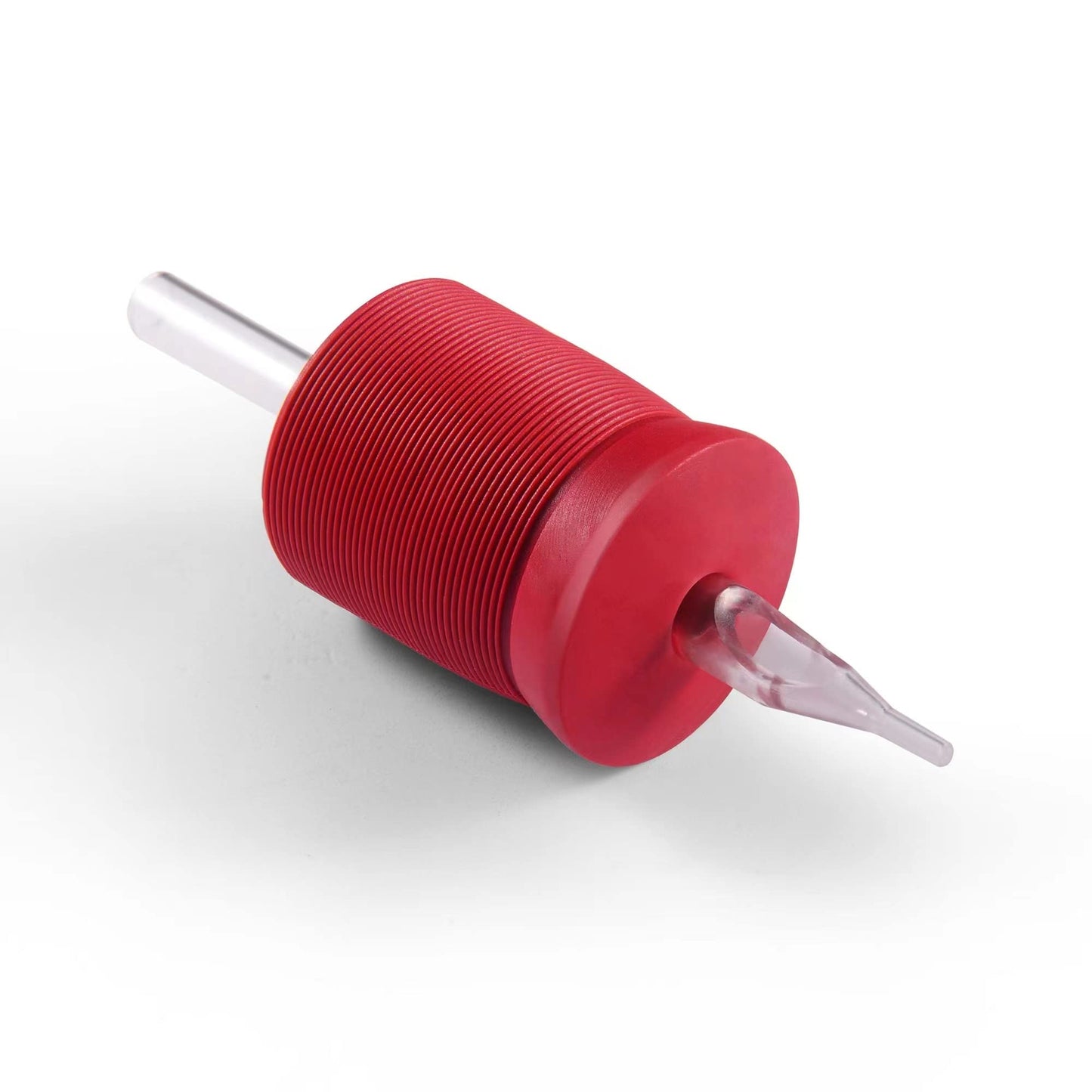 BEZTAT 1.25 Inch Ultra Premium Red Soft Silicone Grip w/Long Clear Disposable Tubes & Tips- 15 Pack, Round Tip (14RT)