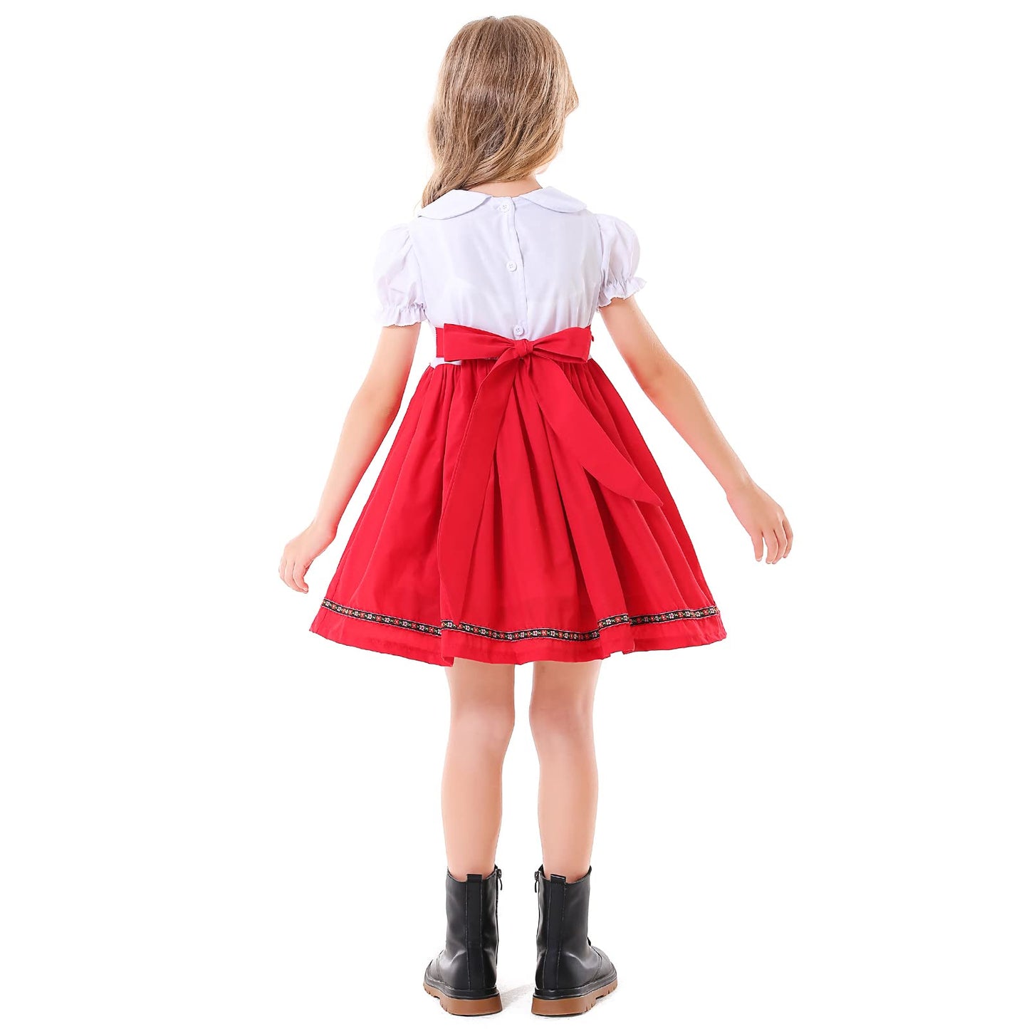 Faltern Oktoberfest Outfit Girls German Girls Costume Red Kids Oktoberfest Costume Dress Bavarian Beer Dress for Girls