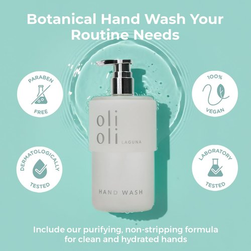 OLIOLI Botanical Hand Wash 15.2oz - Gentle pH-Balanced Aloe Soap for Soft, Hydrated Skin | Coastal Luxury