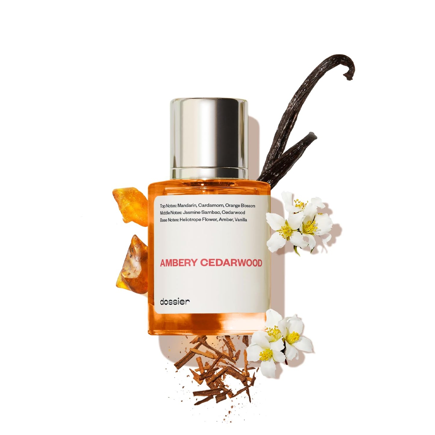 Dossier Ambery Cedarwood Eau de Parfum - Luxury Vegan Fragrance for Women - 1.7 oz (50ml) Spray