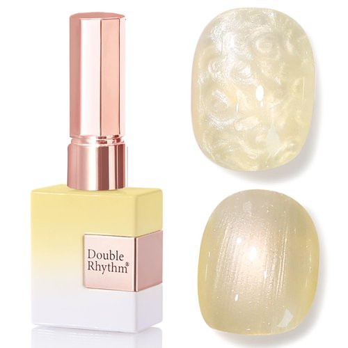 Double Rhythm 15ML Gel Nail Polish Pure Sheer Same Color Same Bottle Soak Off Gel Polish Art Manicure Salon DIY at Home for Women (Pearl Yellow-B1148)
