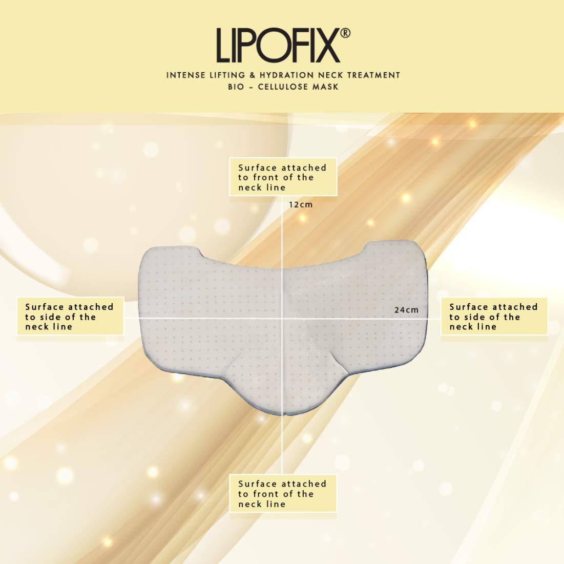 Skiennix Neck Lifting Bio-Cellulose Mask - Hydrating & Firming Treatment (5 Masks)