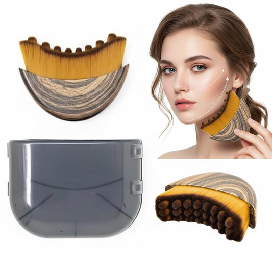 Skiennix Lymphatic Contour Face Brush - Sculpting & Detox for Glowing Skin | Anti-Puffiness (1 Pc)