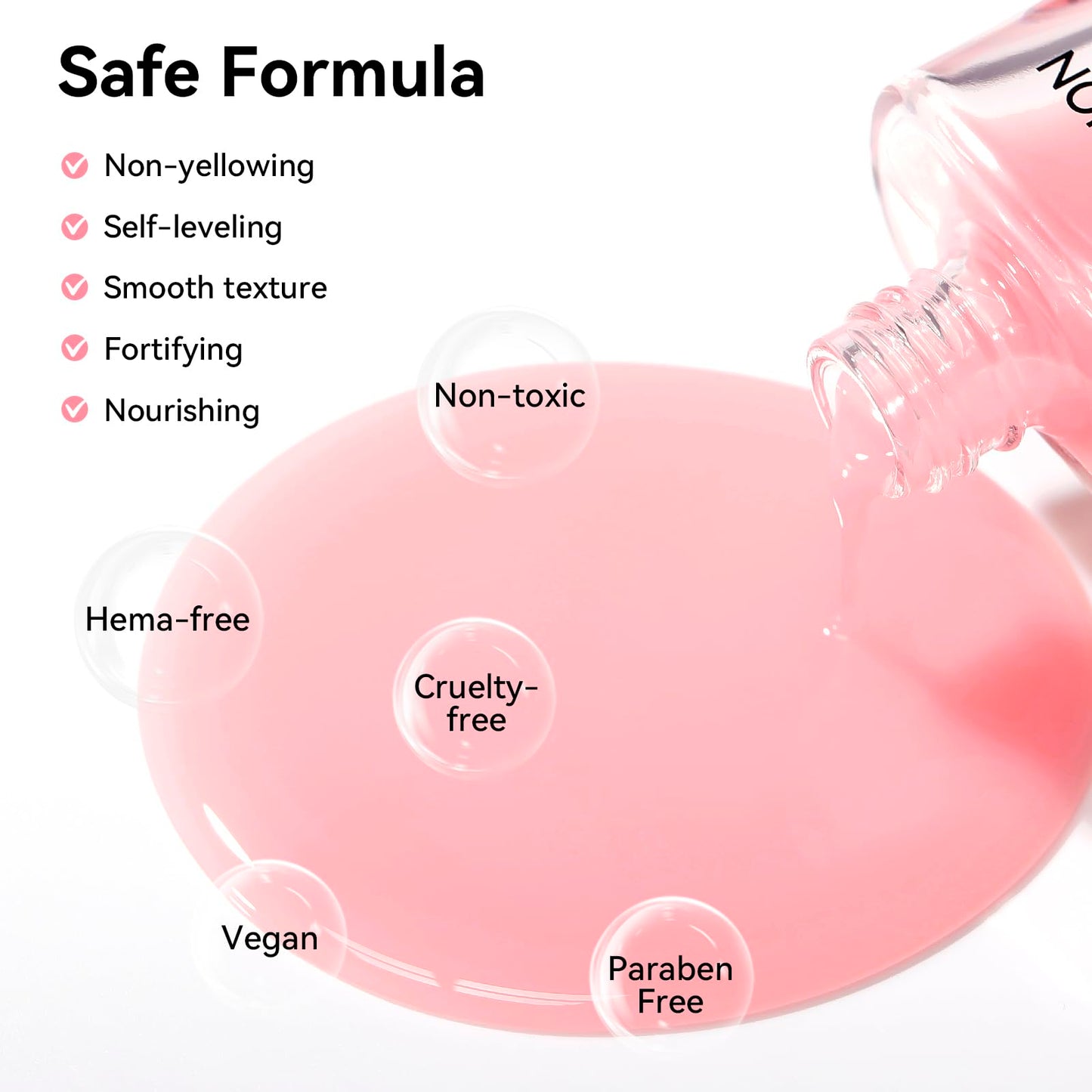 Ridge Filler Base Coat 3-in-1 Nail Strengthener Growth for Damaged Uneven Nails & Ridges, Nourish VE & Protein-Fortifying Leveling Base for Smooth, Flawless Polish | Vegan Cruelty Free