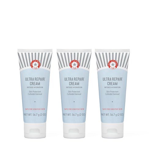 First Aid Beauty - Ultra Repair Cream | Intense Hydration with Whipped Oatmeal, 2 oz, 3 ct - Relieves Eczema