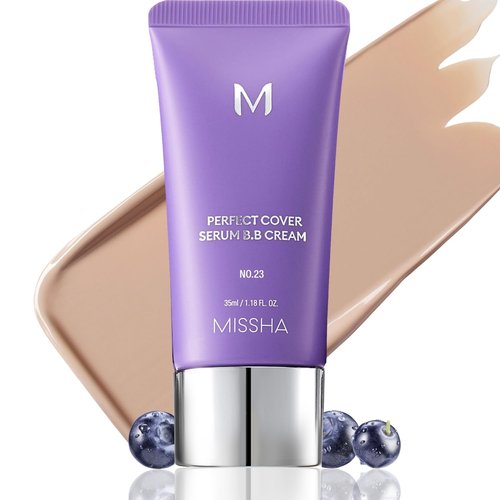 MISSHA M Perfect Cover Serum BB Cream - Natural Beige No. 23 | Lightweight Tinted Moisturizer, 1.18 Fl Oz