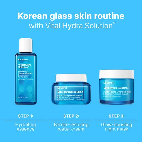 Dr.Jart+ Vital Hydra Solution Face Mask - Hydro Plump with Hyaluronic Acid for Glass Skin | 2.53 Fl Oz