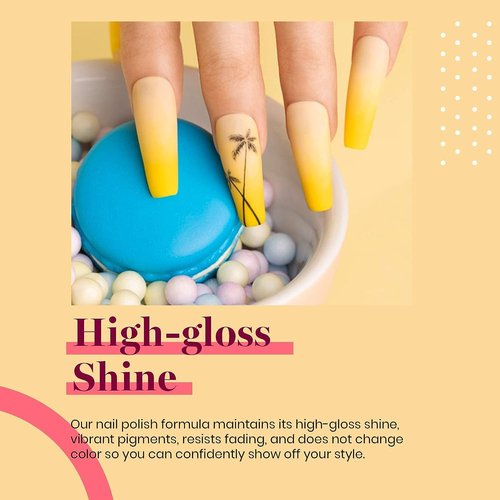 beetles Gel Polish, 15ml Canary Yellow Color Gel Polish Soak Off LED Nail Lamp Gel Polish Nail Art DIY Home Manicure Salon Gel 0.5OZ