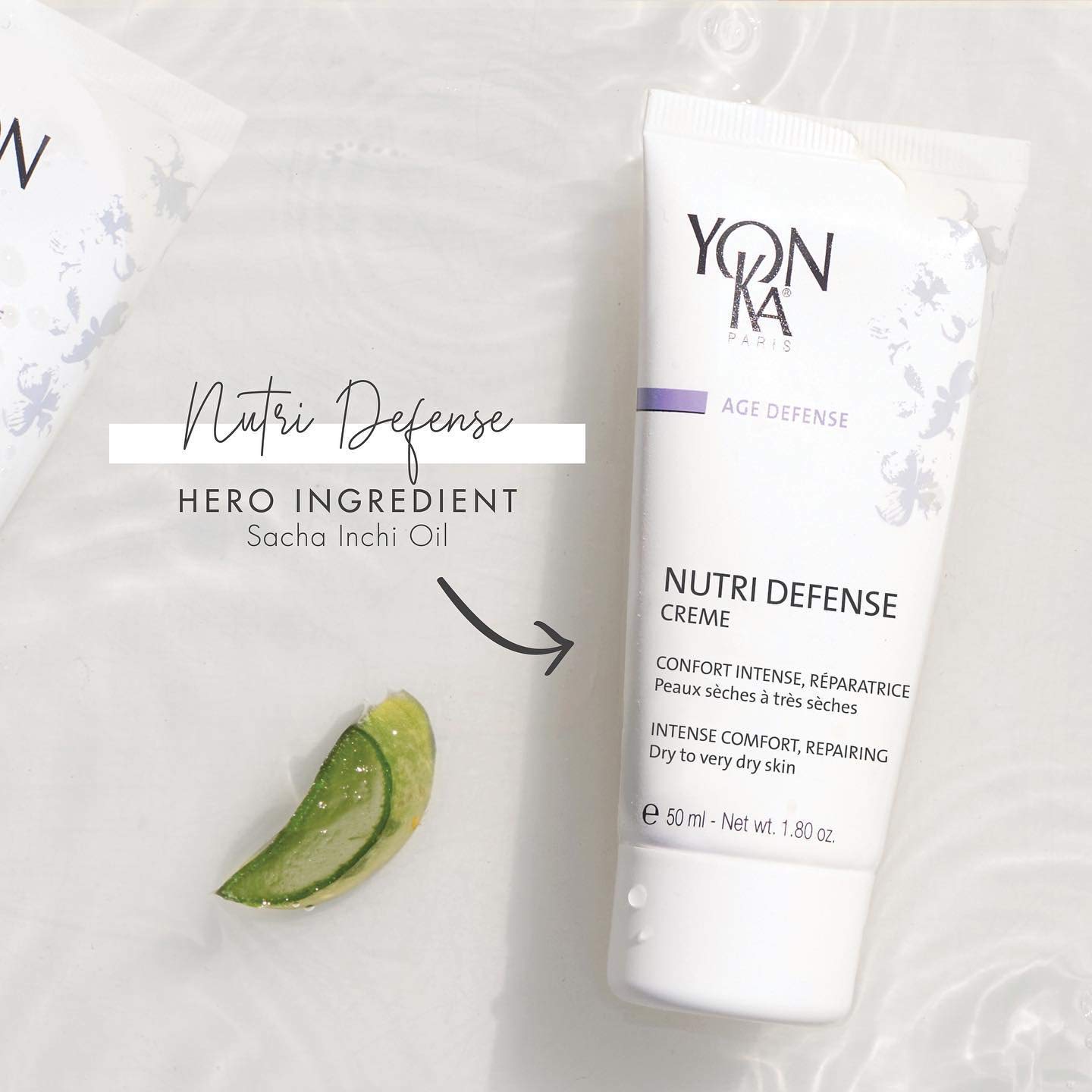 Yonka Nutri-Defense Creme - Nourishing Facial Moisturizer with Shea Butter & Probiotics for Dry Skin