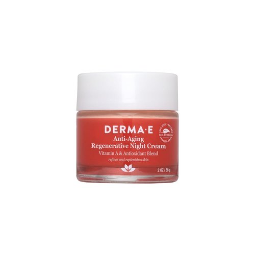 Derma E Anti-Aging Night Cream - Firming Astaxanthin Moisturizer with Jojoba Oil & Vitamin E, 2 oz