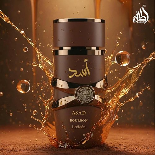 Lattafa Asad Bourbon for Unisex Eau de Parfum Spray, 3.4 Ounce / 100 ml