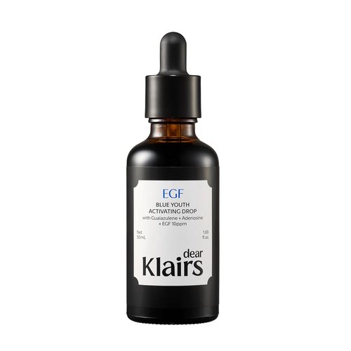DearKlairs EGF Serum - Blue Youth Activating Drops for Sensitive Skin | Barrier Repair & Post-Blemish Care, 1.69 Fl Oz