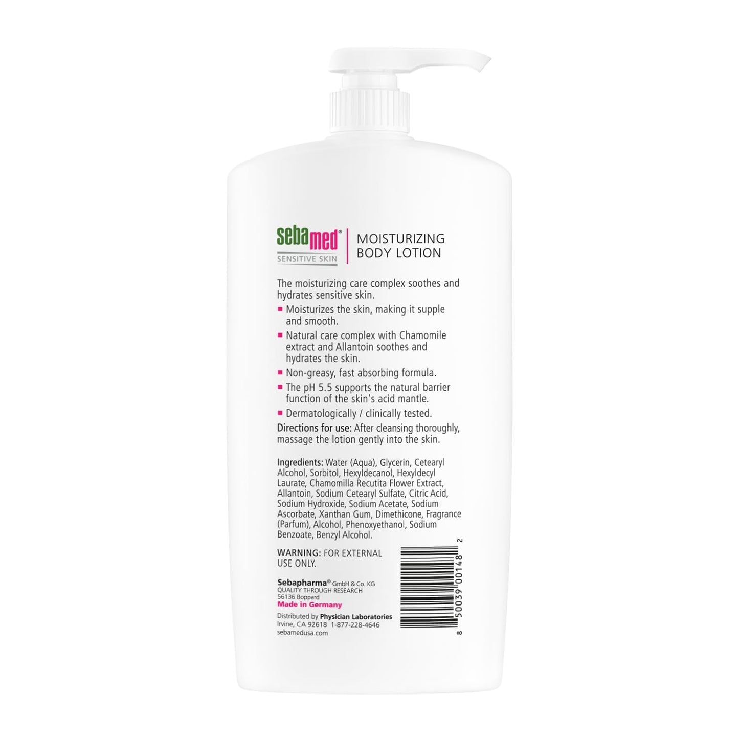 SEBAMED Moisturizing Body Lotion - pH 5.5 Dermatologist Recommended | Paraben-Free, 33.8 oz (Pack of 3)