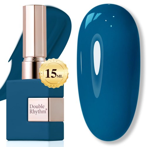 Double Rhythm 15ML Gel Polish Pure Sheer Same Color Same Bottle Soak Off Gel Polish Art Manicure Salon DIY at Home for Women (Blue-A1458)