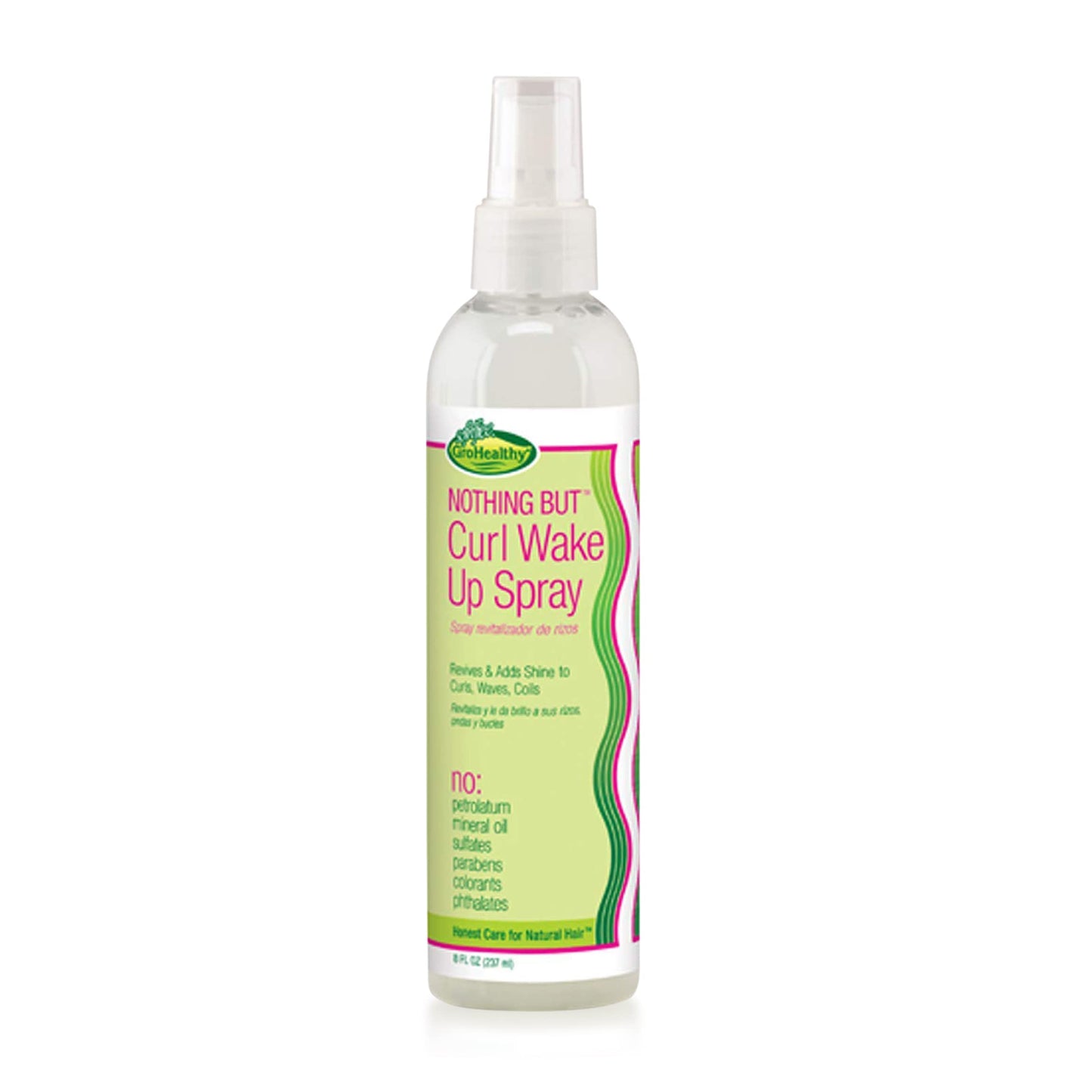 NOTHING BUT Curl Wake Up Spray - Sulfate-Free Defining, Refresher Spray for Hair Detangles, Conditions, and Adds Shine for All Types of Natural, Healthy, Curly Hairs - 8 oz