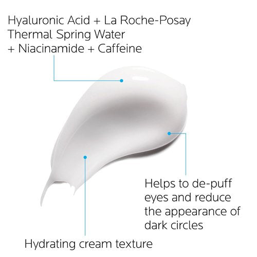 La Roche-Posay Hydraphase Intense Hyaluronic Acid Eye Cream - Reduces Puffiness & Bags, 0.5 Fl Oz
