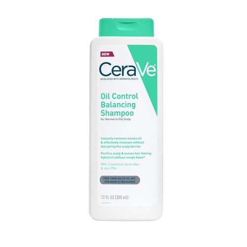 CeraVe Balancing Shampoo - Oil Control & Hydration with Ceramides & Hyaluronic Acid | 12 oz