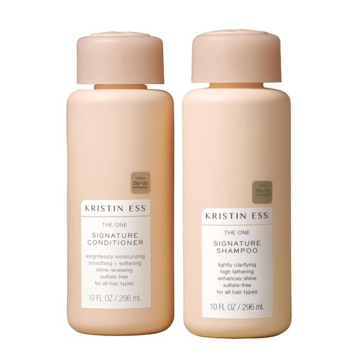 Kristin Ess Hair Signature Salon Shampoo & Conditioner Set - Sulfate Free, Color Safe, Vegan | Moisture & Shine, Pear Fragrance