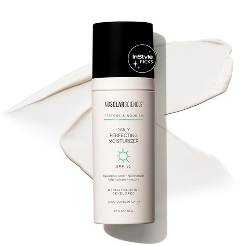 MDSolarSciences Daily Perfecting Moisturizer SPF 30 - Hydrating 2-in-1 Face Moisturizer & Sunscreen with Hyaluronic Acid | 1.7 Oz