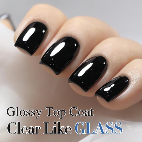 Double Rhythm Gel Top Coat & Base Coat Set - 15ML Clear Glossy Soak Off UV LED Polish Kit