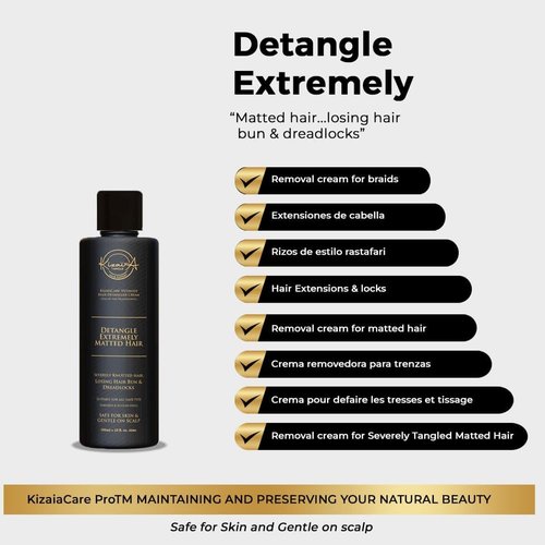KizaiaCare Ultimate Matted Hair Detangler - Painless Solution for All Hair Types | Adults & Children