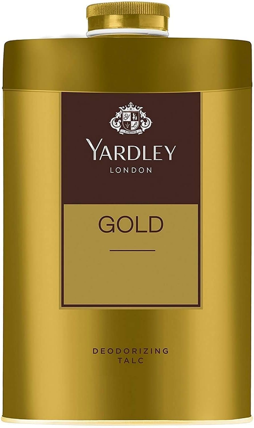 Yardley London Gold Talcum Powder for Men - Deodorizing Formula | 100g Size
