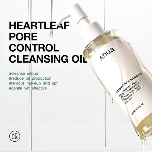 ANUA Double Cleansing Duo - Heartleaf Pore Control Cleansing Oil & Quercetinol Foam | Korean Skincare