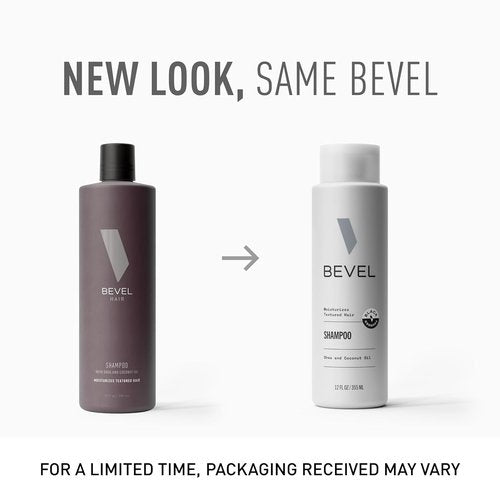 Bevel Shampoo for Men - Sulfate-Free Coconut Oil & Shea Butter Formula for Curly Hair, 12 Oz