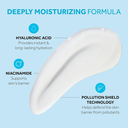 No7 HydraLuminous+ Hydrating Day Gel Moisturizer - Hyaluronic Acid & Vitamin B3 for Skin Hydration - 1.69 Fl Oz