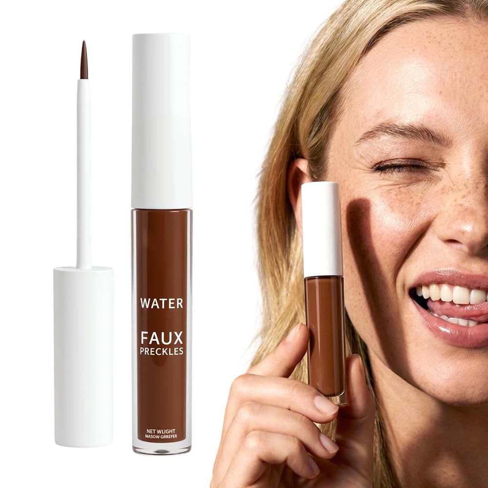 Water Resistant Freckle Pen, Faux Freckles Liquid Makeup, Natural Looking Freckles Stamp, Buildable Fake Freckles for Face 30ml