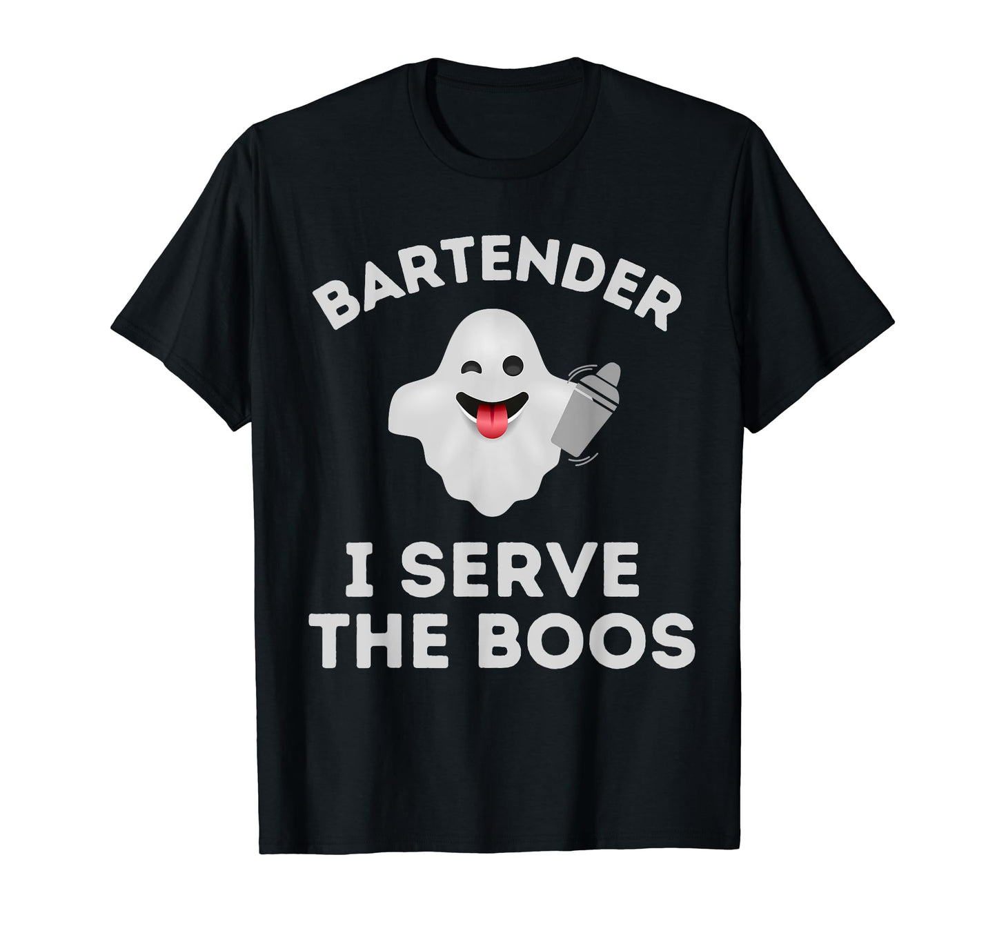 Funny Halloween Bartender Costume I Serve the Boos Bartender T-Shirt