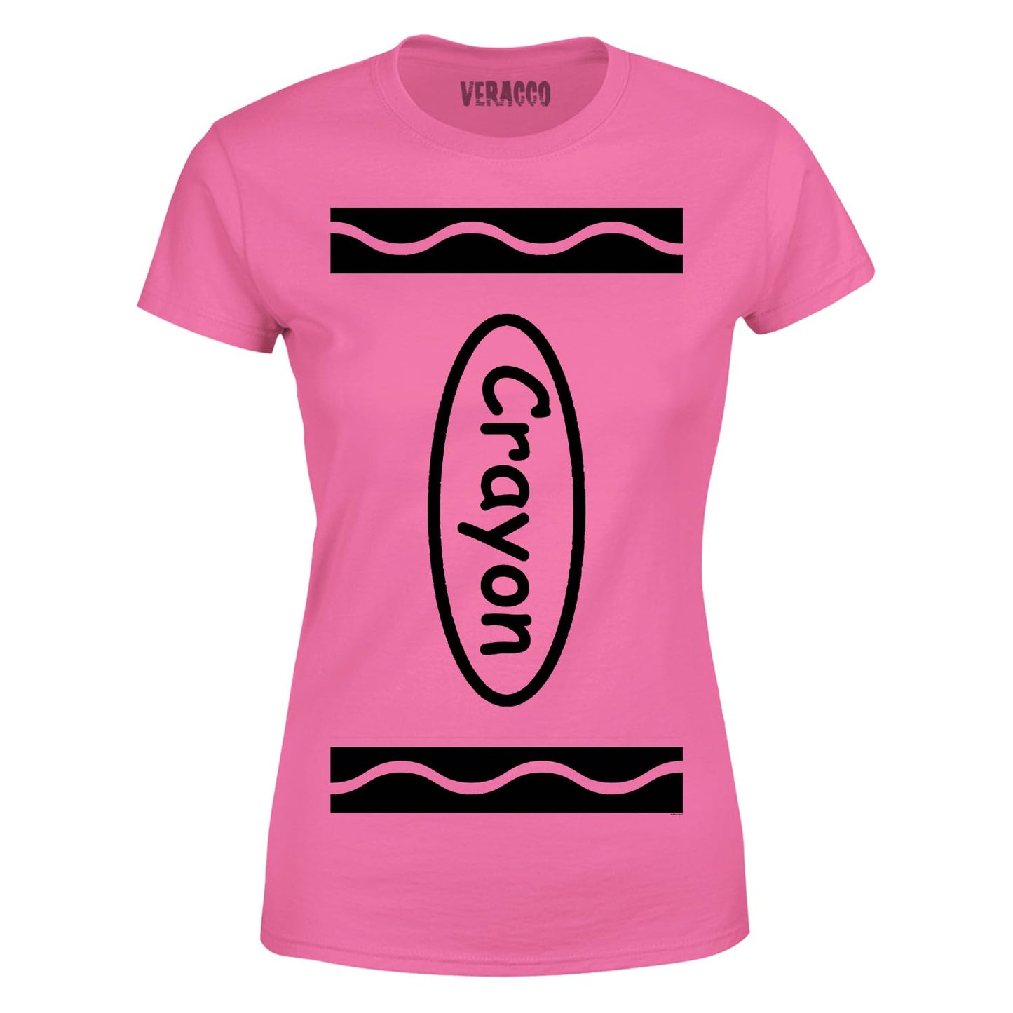 Crayon Box Halloween Costumes Short Sleeve Regular Fit T-Shirt Funny Cool Graphic tee idea | for Women Azalea Pink